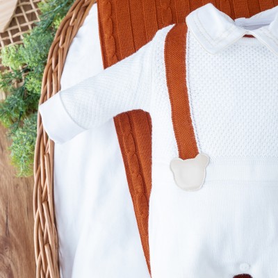  Saída de Maternidade Suspensório - Ferrugem